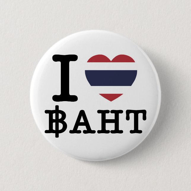 I Herz (Liebe) Baht Button (Vorderseite)