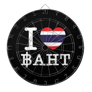 I Herz (Liebe) Baht Dartscheibe