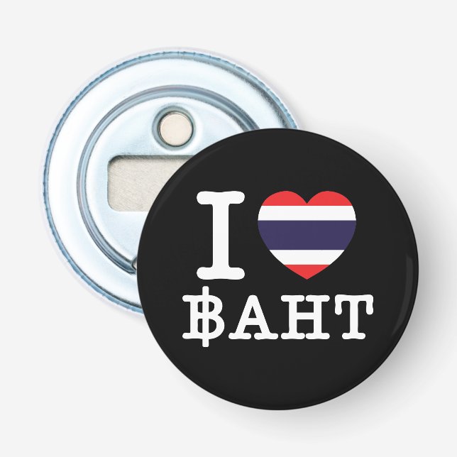 I Herz (Liebe) Baht Flaschenöffner (Vorderseite)