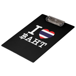 I Herz (Liebe) Baht Klemmbrett