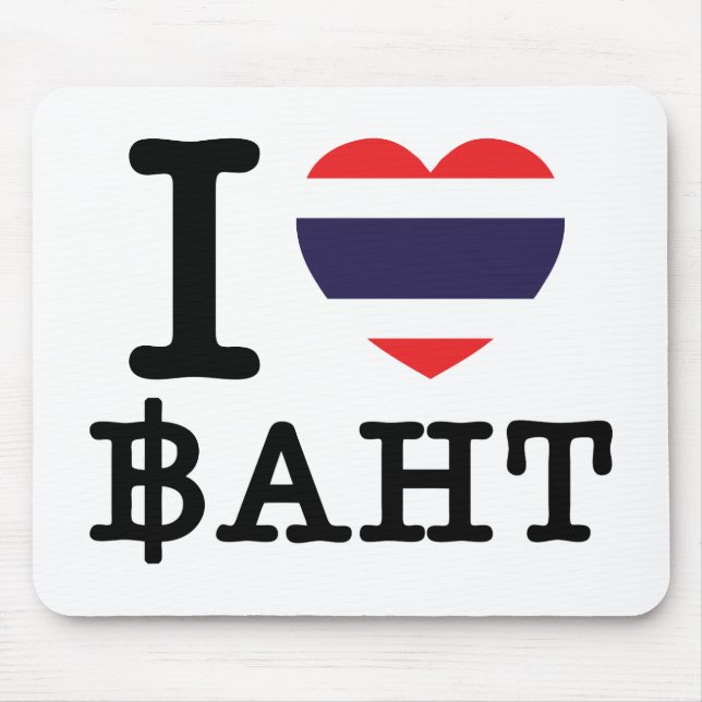 I Herz (Liebe) Baht Mousepad (Vorne)