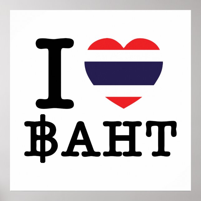 I Herz (Liebe) Baht Poster (Vorne)