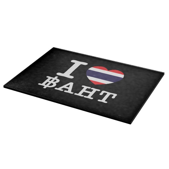 I Herz (Liebe) Baht Schneidebrett (Ecke)