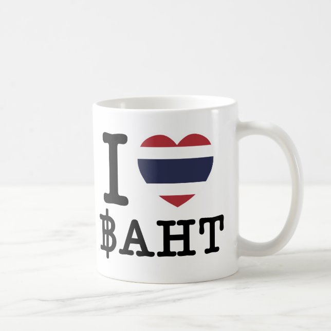 I Herz (Liebe) Baht Tasse (Rechts)