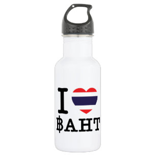 I Herz (Liebe) Baht Trinkflasche