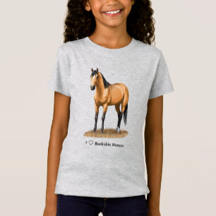 I Herz (Liebe) Buckskin Pferde T-Shirt