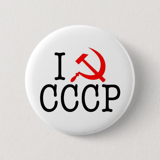 I Herz (LIEBE) CCCP Button (Vorderseite)