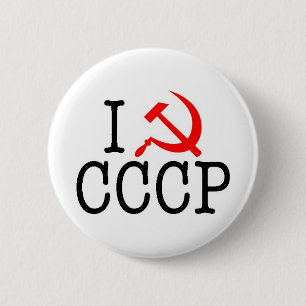 I Herz (LIEBE) CCCP Button