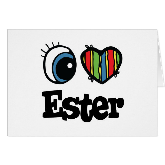 I Herz (Liebe) Ester (Vorderseite (Horizontal))
