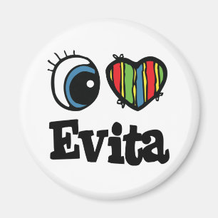 I Herz (Liebe) Evita Magnet