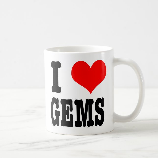 I HERZ (LIEBE) GEMS KAFFEETASSE (Rechts)