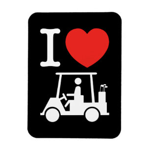 I Herz (Liebe) Golfplatz Magnet