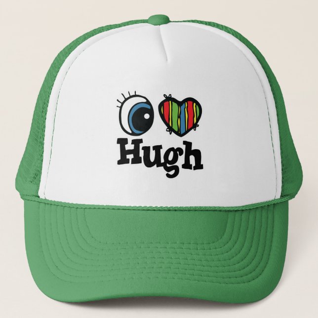 I Herz (Liebe) Hugh Truckerkappe (Vorderseite)