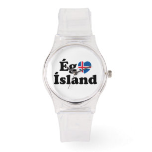 I Herz (Liebe) Island [Ég Elska Ísland] Island Armbanduhr
