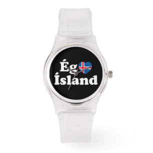 I Herz (Liebe) Island [Ég Elska Ísland] Island Armbanduhr
