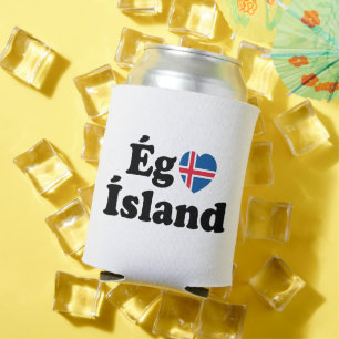 I Herz (Liebe) Island [Ég Elska Ísland] Island Dosenkühler