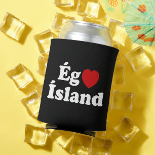 I Herz (Liebe) Island [Ég Elska Ísland] Island Dosenkühler