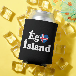 I Herz (Liebe) Island [Ég Elska Ísland] Island Dosenkühler