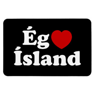 I Herz (Liebe) Island [Ég Elska Ísland] Island Magnet