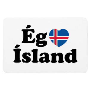 I Herz (Liebe) Island [Ég Elska Ísland] Island Magnet