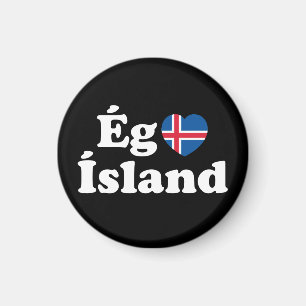 I Herz (Liebe) Island [Ég Elska Ísland] Island Magnet