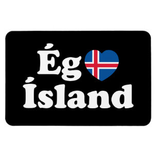 I Herz (Liebe) Island [Ég Elska Ísland] Island Magnet