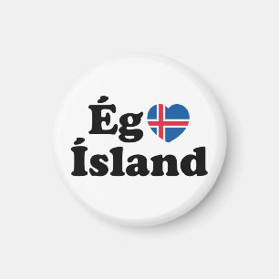 I Herz (Liebe) Island [Ég Elska Ísland] Island Magnet