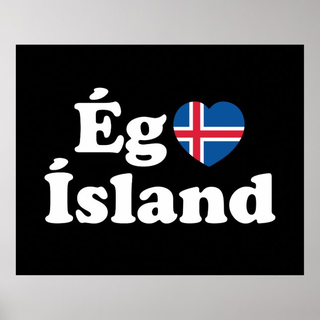 I Herz (Liebe) Island [Ég Elska Ísland] Island Poster (Vorne)