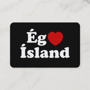 I Herz (Liebe) Island [Ég Elska Ísland] Island Visitenkarte