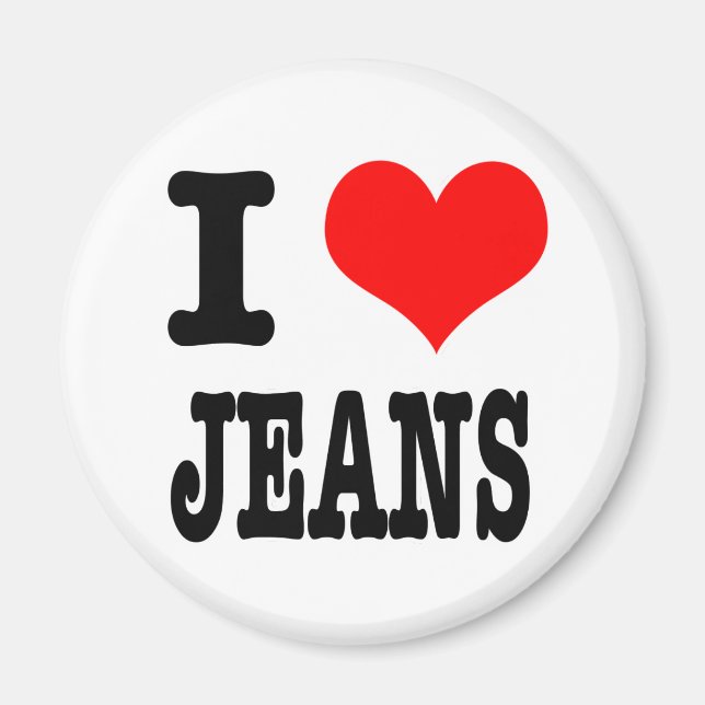 I HERZ (LIEBE) JEANS MAGNET (Vorne)