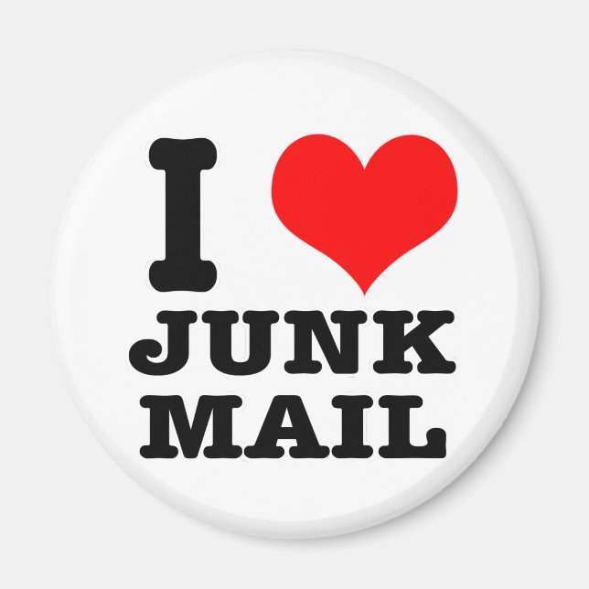 I HERZ (LIEBE) JUNK MAIL MAGNET (Vorne)