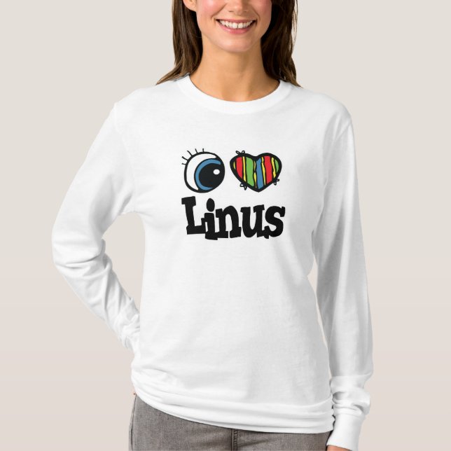 I Herz (Liebe) Linus T-Shirt (Vorderseite)