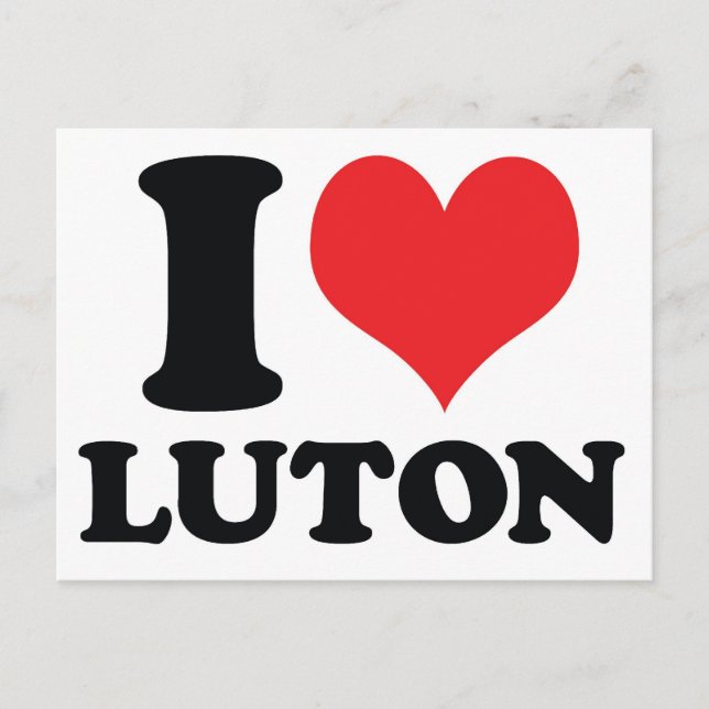I Herz / Liebe Luton Postkarte (Vorderseite)