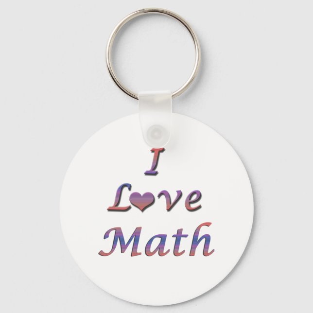 I Herz (Liebe) Mathematik Schlüsselanhänger (Vorderseite)