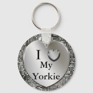 I Herz (Liebe) mein Yorkie Schlüsselanhänger