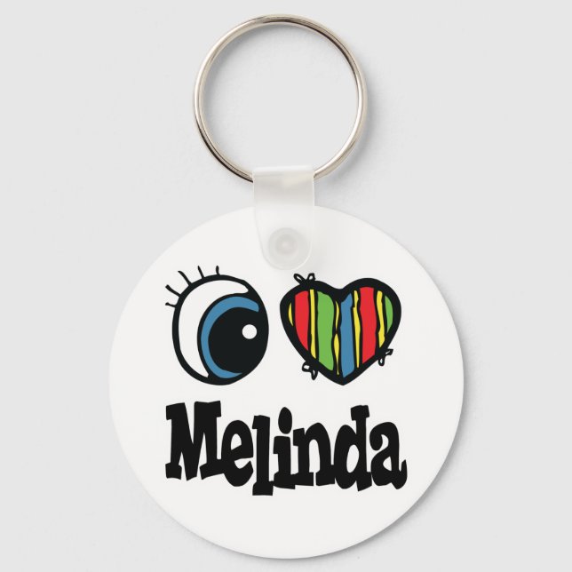 I Herz (Liebe) Melinda Schlüsselanhänger (Vorderseite)