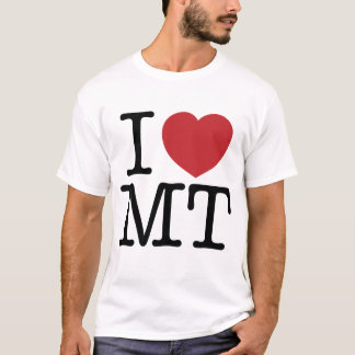 I Herz-Liebe-Montana M.Ü.-Staats-T-Shirts T-Shirt