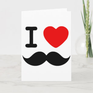 I Herz / Liebe Mustaches / Mustaches Karte