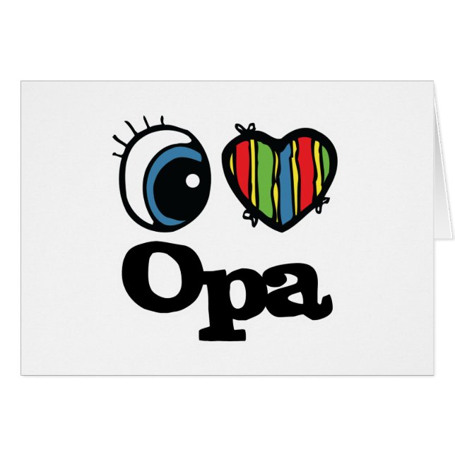 I Herz (Liebe) Opa (Vorderseite (Horizontal))