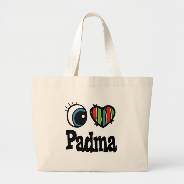 I Herz (Liebe) Padma Jumbo Stoffbeutel (Vorne)
