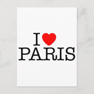 I Herz (Liebe) Paris Postkarte