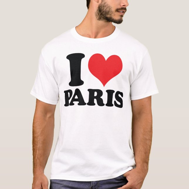 I Herz/Liebe Paris T-Shirt (Vorderseite)
