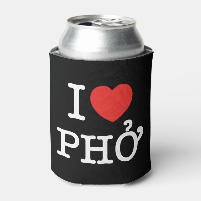 I Herz (Liebe) Pho Dosenkühler (Kanne Vorderseite)