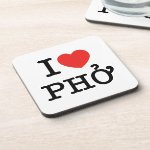 I Herz (Liebe) Pho Getränkeuntersetzer