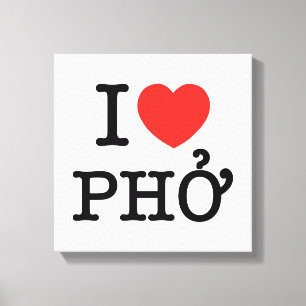 I Herz (Liebe) Pho Leinwanddruck