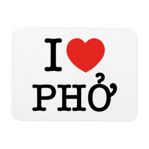 I Herz (Liebe) Pho Magnet