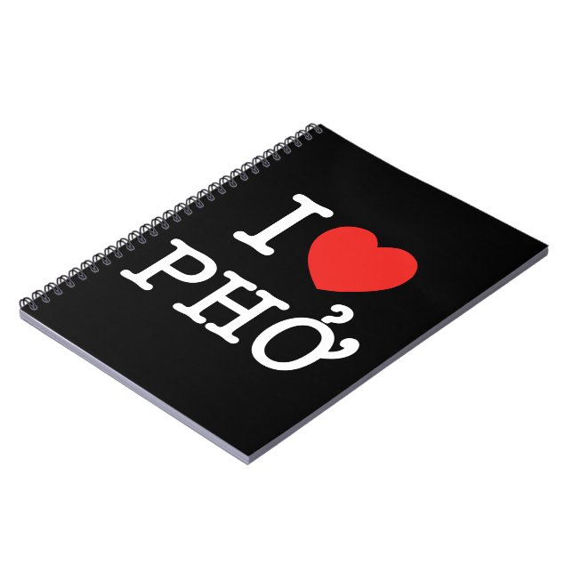 I Herz (Liebe) Pho Notizblock (Linke Seite)
