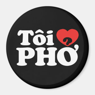 I Herz (Liebe) Pho (Tôi ❤ PHỞ) vietnamesische Magnet