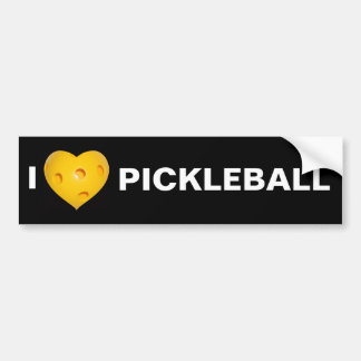 I Herz (Liebe) Pickleball Autoaufkleber