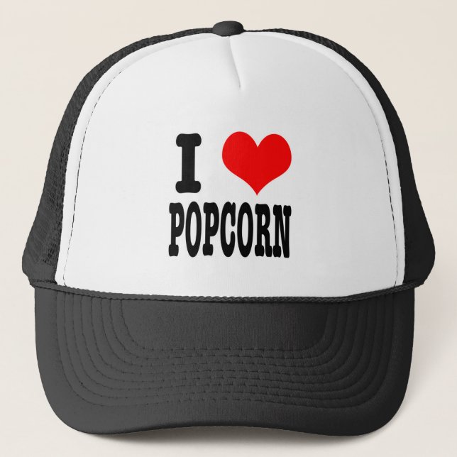 I HERZ (LIEBE) POPCORN TRUCKERKAPPE (Vorderseite)